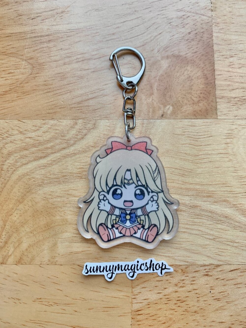 Sailor Moon Acrylic Anime Keychain Sailor Venus Minako Aino Yellow Hair